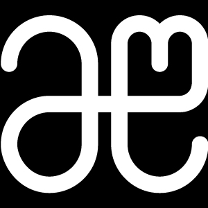 amulyadav.com website logo in black and white.