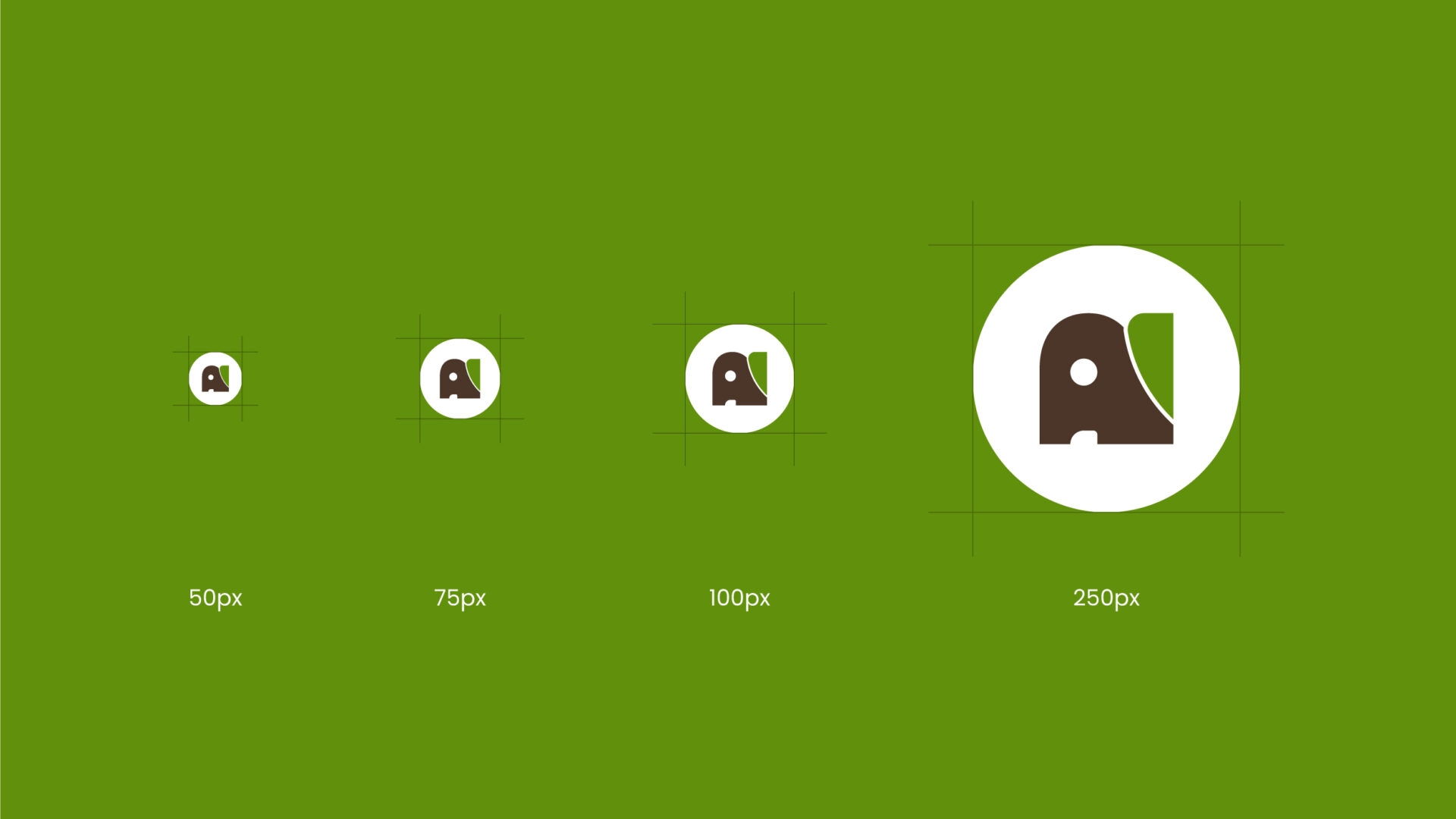 "Optimizing logo visibility with Earthen Elephant design across different sizes.