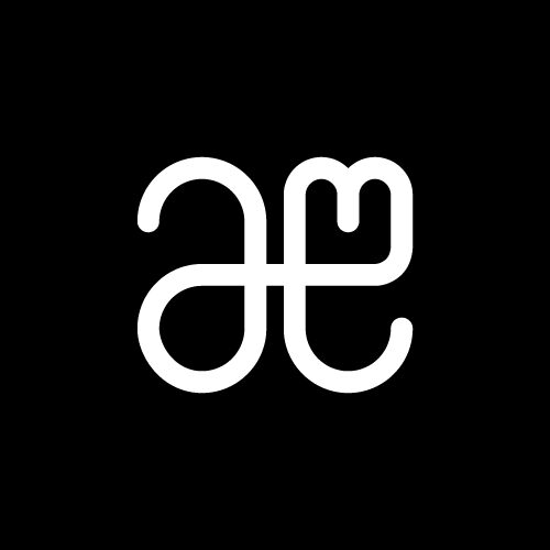 amulyadav.com website logo in black and white.