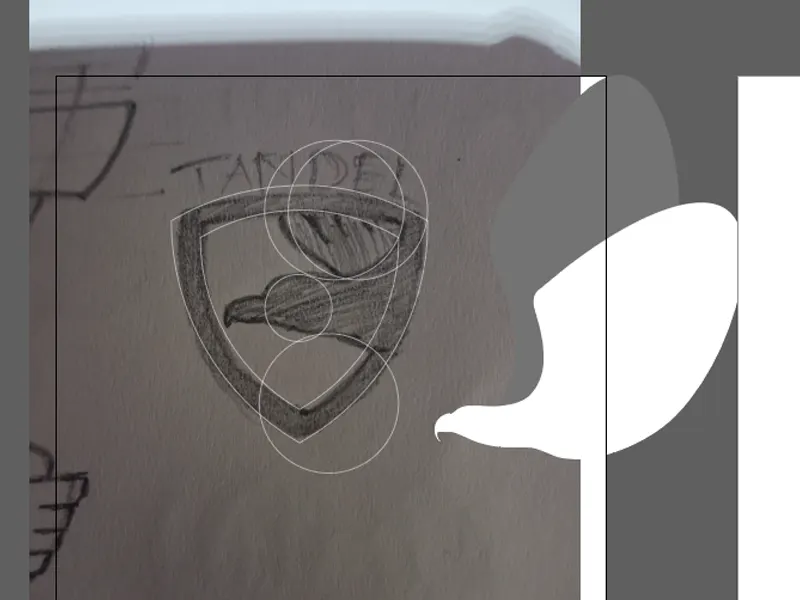 Golden ratio grid used in logo design